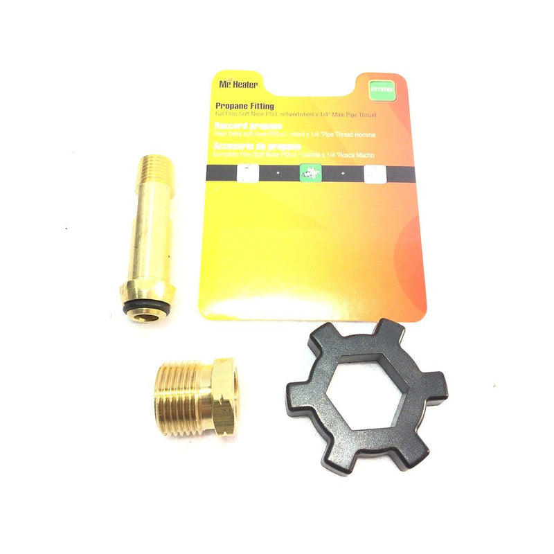 W11182 | Onyx Pol (p.o.l.) Soft Nose Propane Tank Fitting, Full Flow, 1/4 Npt