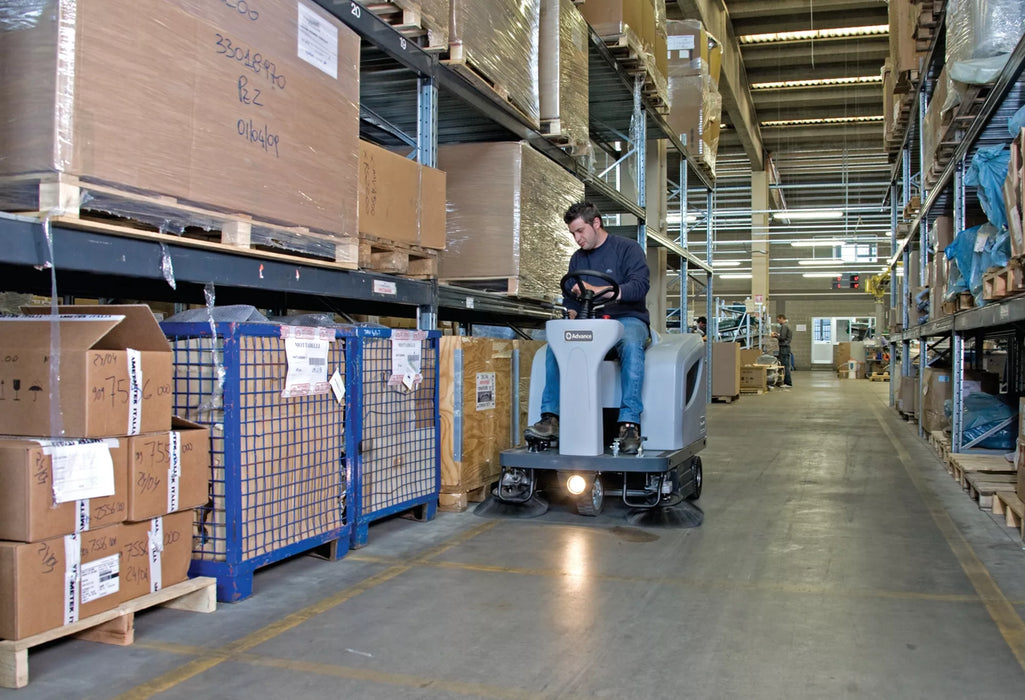 Advance Terra 4300B | Floor Sweeper | 46" | 18 Gallon Hopper | Ride On | Battery | 18 Gallon Hopper | 3 Year Warranty
