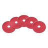 13" Red Buffing Floor Pads, Case of 5 image 1