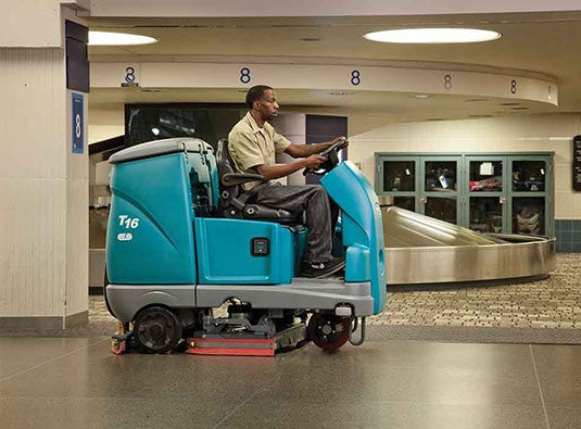 Refurbished Tennant T16 | Floor Sweeper-Scrubber | 36"| 50 Gallon | Ride On | Battery | Cylindrical | 2022