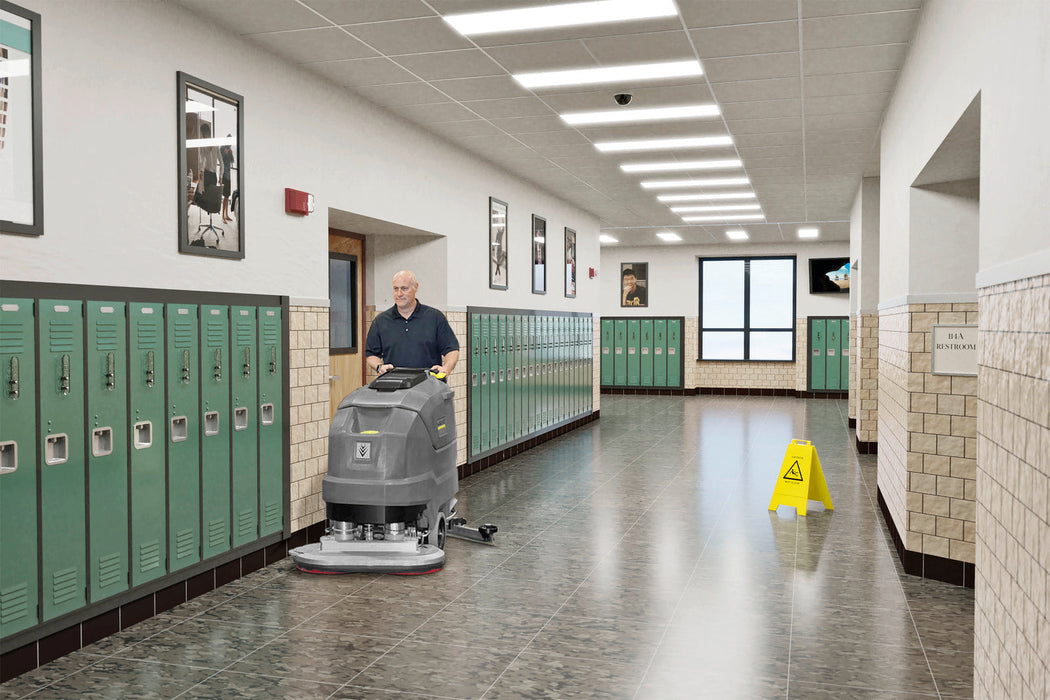 Karcher BD 80/100 W Bp Classic | Floor Scrubber | 32" | 20 Gallon | Battery | Walk Behind | Self Propel | Disk | 3 Year Warranty