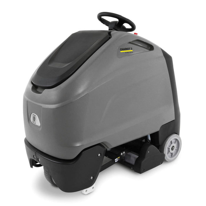 Karcher Chariot CV 86/1, Wide Area Vacuum, 24", Ride On, Battery, No Tools, HEPA, Dual Counter Rotating Brushes, 3 Year Warranty, 1.008-142.0