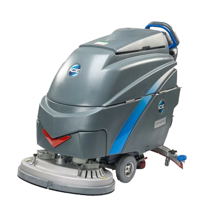 ICE i28BTL+, Walk Behind Floor Scrubber, 28", 26 Gallon, Lithium, Self Propel, Disk, 5 Year Warranty