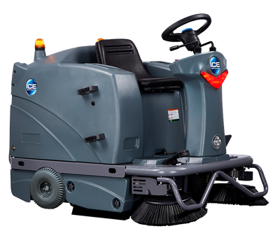 ICE iS1100L, Rider Floor Sweeper, 44", 21 Gallon Hopper, 5/5/3 and Lifetime Lithium Battery Warranty
