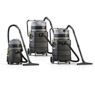 Tennant V-WD-9, V-WD-24, V-WD-24P, Shop Vac, 9, 24, or 24 Gallon, With Tool Kit, Front Mount Squeegee Optional, 1 Year Warranty