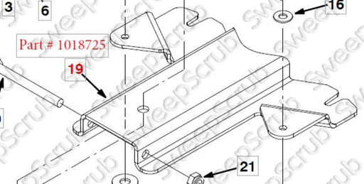 Tennant 1018725 Lower Channel Arm