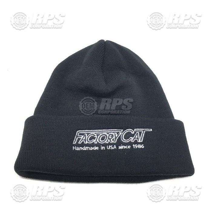 FactoryCat/Tomcat FC-BLK-BEANIE-CAP, Factory Cat Beanie Cap w/ LOGO Solid Black, Knit