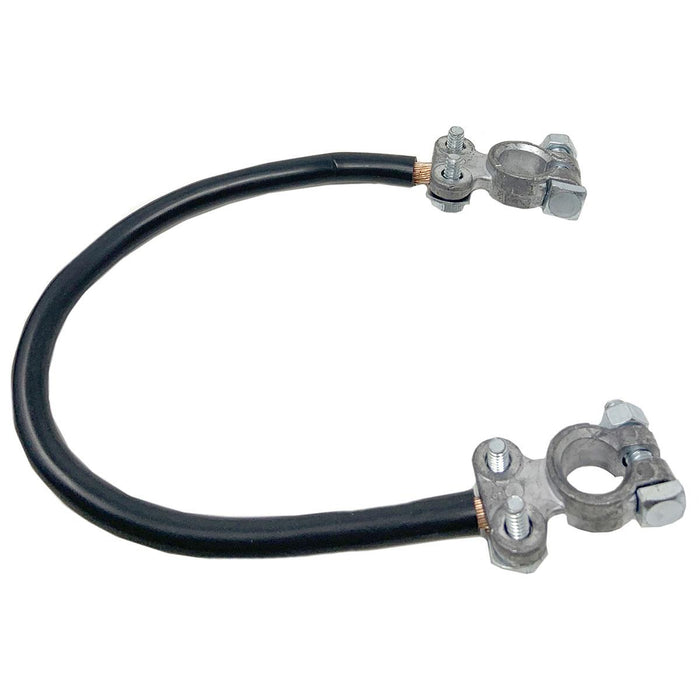 Black 13.5" Long, 2 Gauge Battery Cable With Terminal Connectors