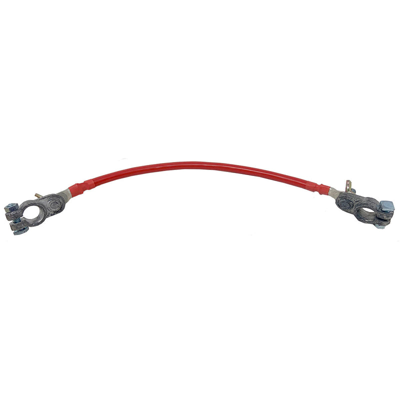 Red 14" Long, 2 Gauge Battery Cable With Terminal Connectors
