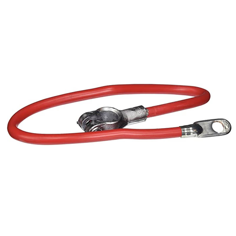 Red 18" Long, 2 Gauge Battery Cable With Terminal Connectors