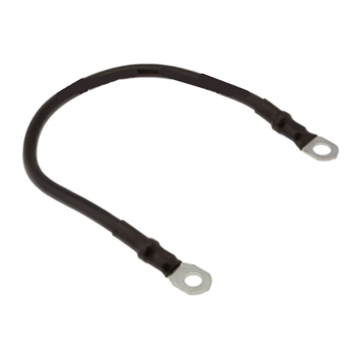 Black 12.75" Long, 4 Gauge Battery Cable With Eyelet Connectors