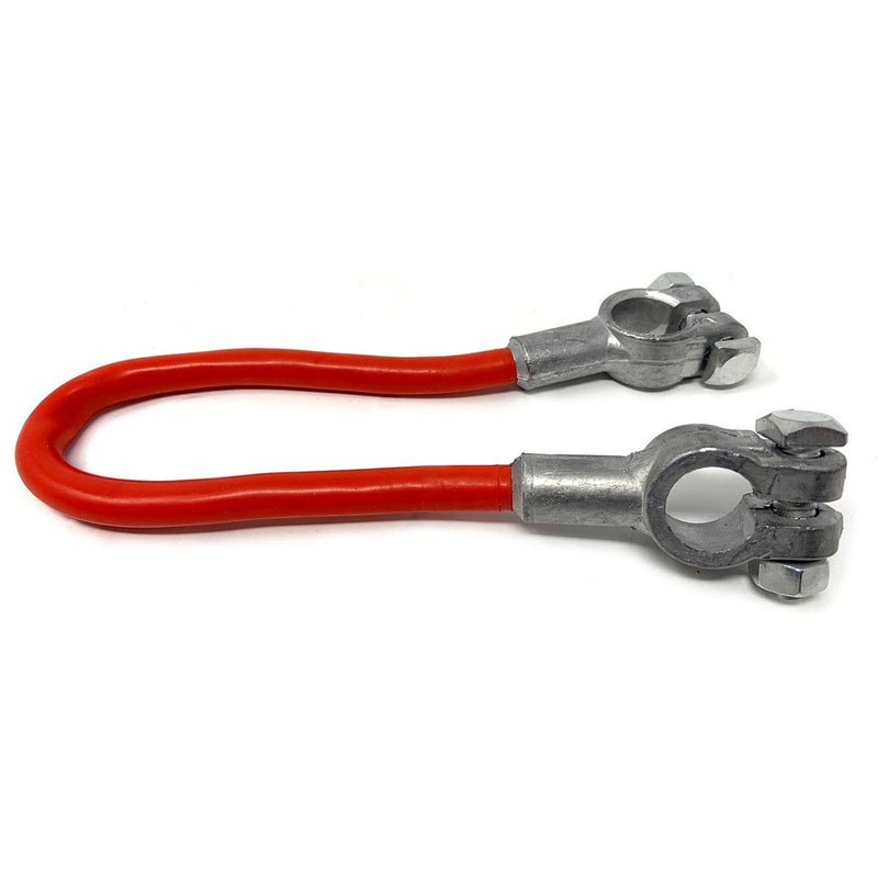 Red 12" Long, 4 Gauge Battery Cable With Terminal Connectors