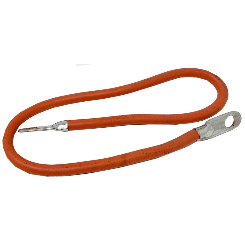 Red 21" Long, 4 Gauge Battery Cable With Eyelets And Terminals
