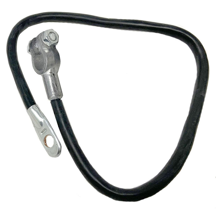 Black 25" Long, 4 Gauge Battery Cable With Eyelets And Terminals
