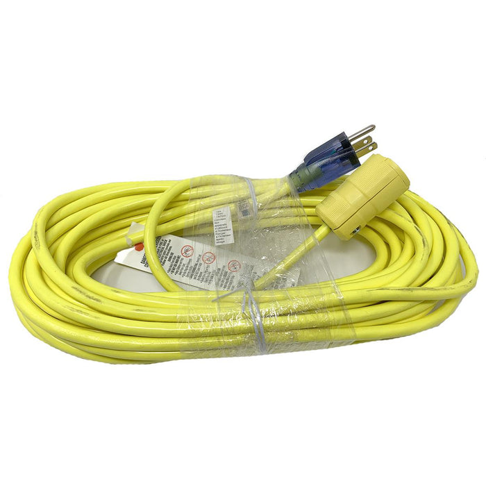 50 Ft., 14/3 Sjtw, 300 Volt Extension Cord, Yellow, Female Twist-Lock Included