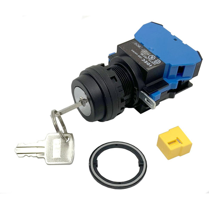 Switch Key Lock N.O./N.C. Spst Flat Key 10A Screw Panel Mount