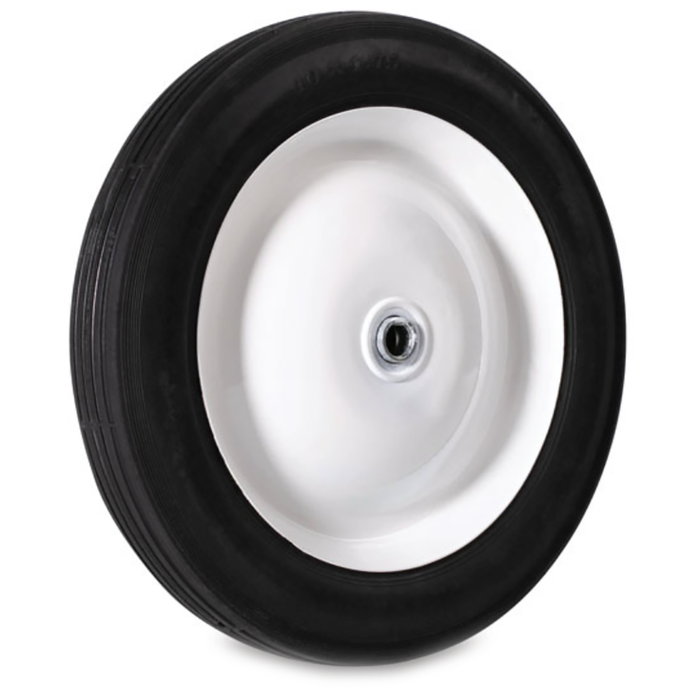 Wheel 10In X 1.75In Rib, White Rim, 1.5In Hub Length