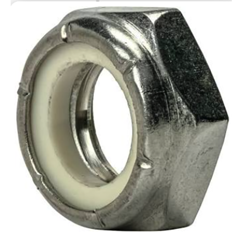 Hardware Nut, Lock, #6-32 With Nylon Insert, Stainless Steel