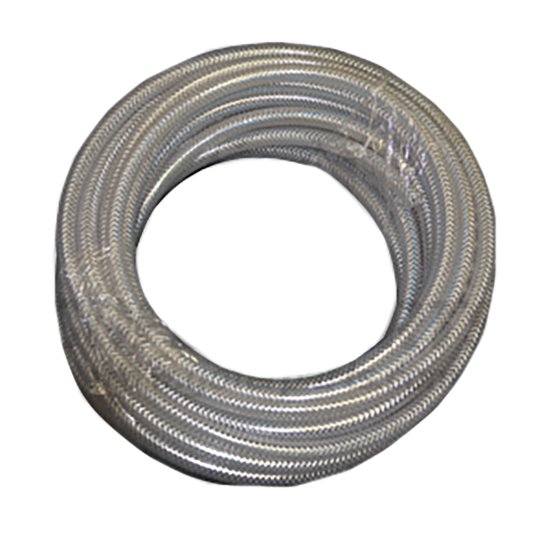 Pvc Hose Clear Braided, .375" Id, .6" Od, 50' Length