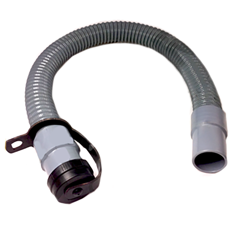 Hose Assembly 38 X 1.5 Smooth Grey, Includes One 1.5" Cuff & Drain Cap
