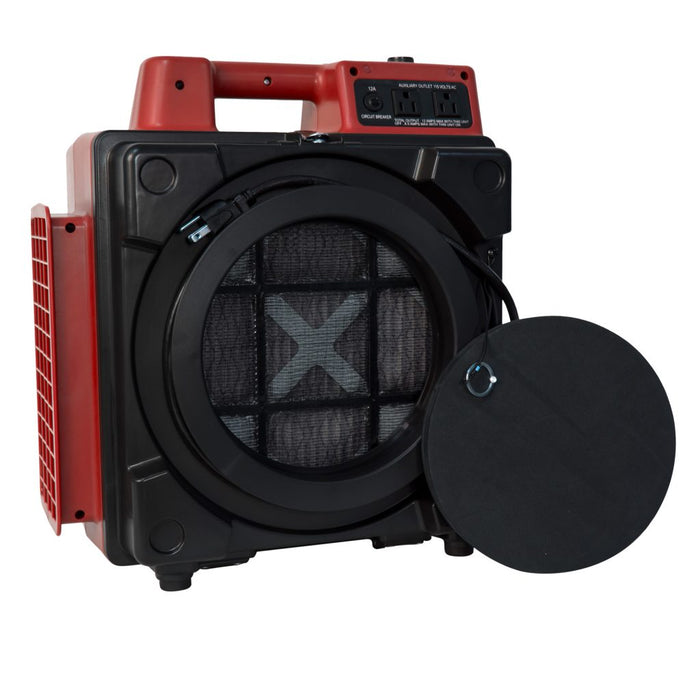 XPOWER X-2480A, Air Scrubber, HEPA, 550 CFM, 1.5HP, Daisy Chain, Stackable, 23.6lbs, 3-Stage, 2.8AMPs