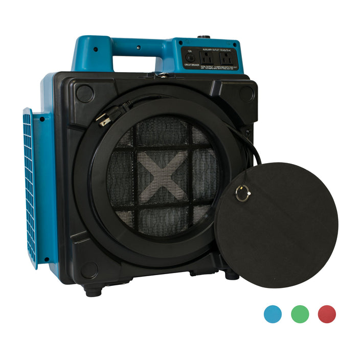 XPOWER X-2480A, Air Scrubber, HEPA, 550 CFM, 1.5HP, Daisy Chain, Stackable, 23.6lbs, 3-Stage, 2.8AMPs