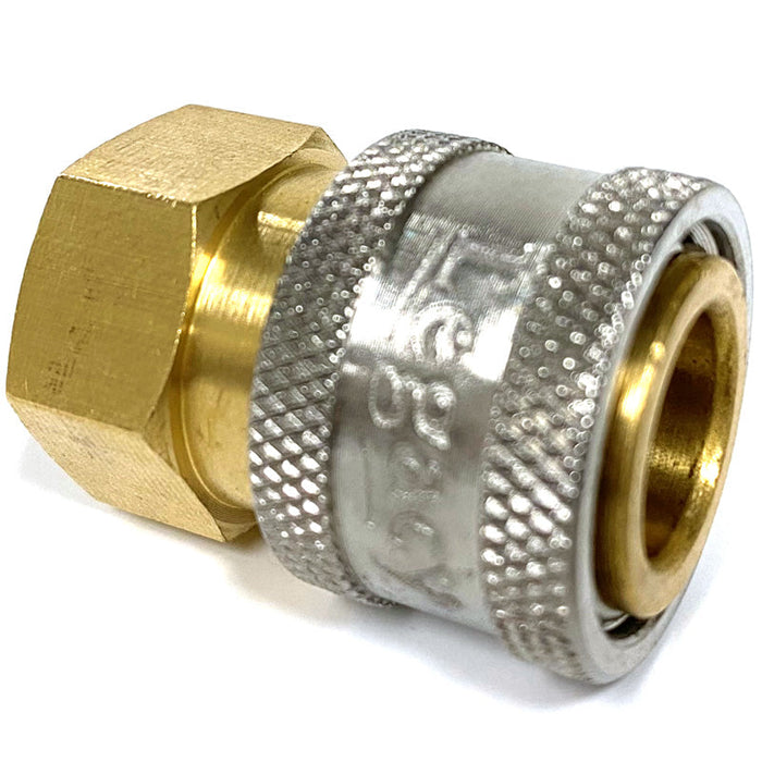 Legacy, Coupler, 1/4", Socket, Female, Brass