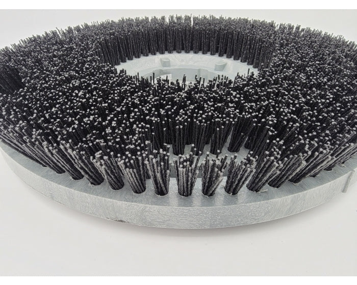 Universal Brush, Floor Buffer, 12", Heavy Grit, 80 Grit, Black, NP9200 Clutch Plate, PFHG12