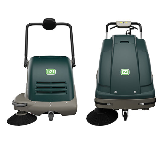 Nobles Scout 6 / Scout 7, Floor Sweepers, 26" or 28", Battery, Push or Self Propel, 9 or 12 Gallon Hopper Walk-Behind Sweepers